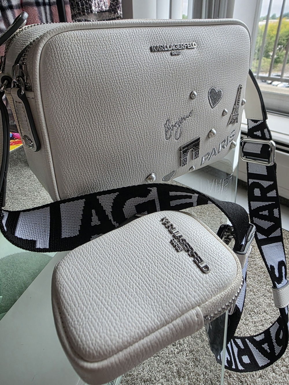 EUC Karl Lagerfeld Paris Maybelle Paris Icons Crossbody Bag